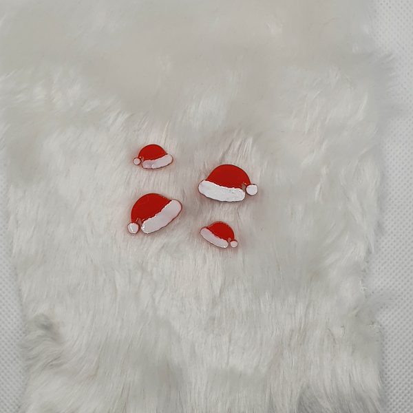 Glittery Santa Hat Studs (large) - Image 3