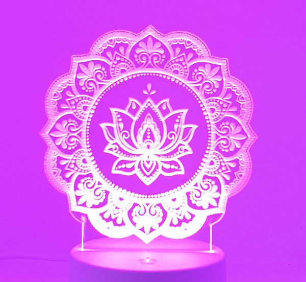 3D LED Lotus Lamp set - Image 4